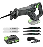 GALAX PRO Reciprocating Saw, Cordless Reciprocating Saw with battery, 0-3000RPM, 20V 2.0Ah Cordle...