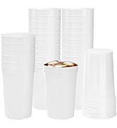 Fasmov 30 Pack 16 oz. Plastic Cups Plastic Tumblers Blank Reusable Drink Tumblers for Parties, Ev...