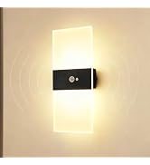 SURPALIG Motion Sensor Wall Light, Rechargeable LED Wall Sconce, Dimmable Magnetic Night Light, 3...