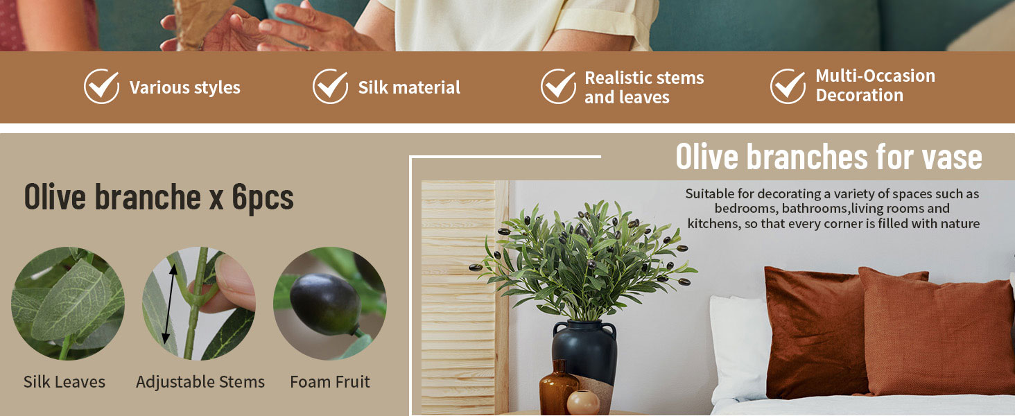Faux Olive Branches