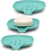 3 Pack Soap Bar Holder, AIMAIAIMAI Self Draining Soap Dish, Quick Drainage, Soap Dishes for Bathr...