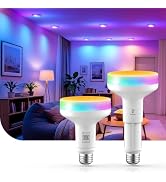 Linkind Matter BR30 Smart Light Bulbs, Alexa/Apple/Google Home, 2 Pack | Stretchable Design & 4-Z...