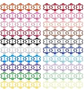 Flower-Shaped Hair Clips, ECADY (100-Pack 20-Colors) Metal Snap Barrettes for Girls, Women, Kids,...
