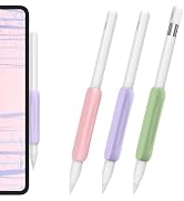 AhaStyle 3 Pack Silicone Grips for Apple Pencil (USB-C) & Apple Pencil 2nd Generation Holders Erg...