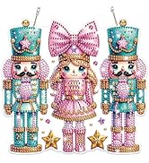 Bowetile Christmas Diamond Art Hanging Kits for Adults Kids, Diamond Art Suncatchers Nutcracker, ...
