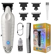 KEMEI PG2299 Beard & Hair Trimmer for Men Zero Gapped Hair Clippers for Men | Cordless T-Blade Tr...