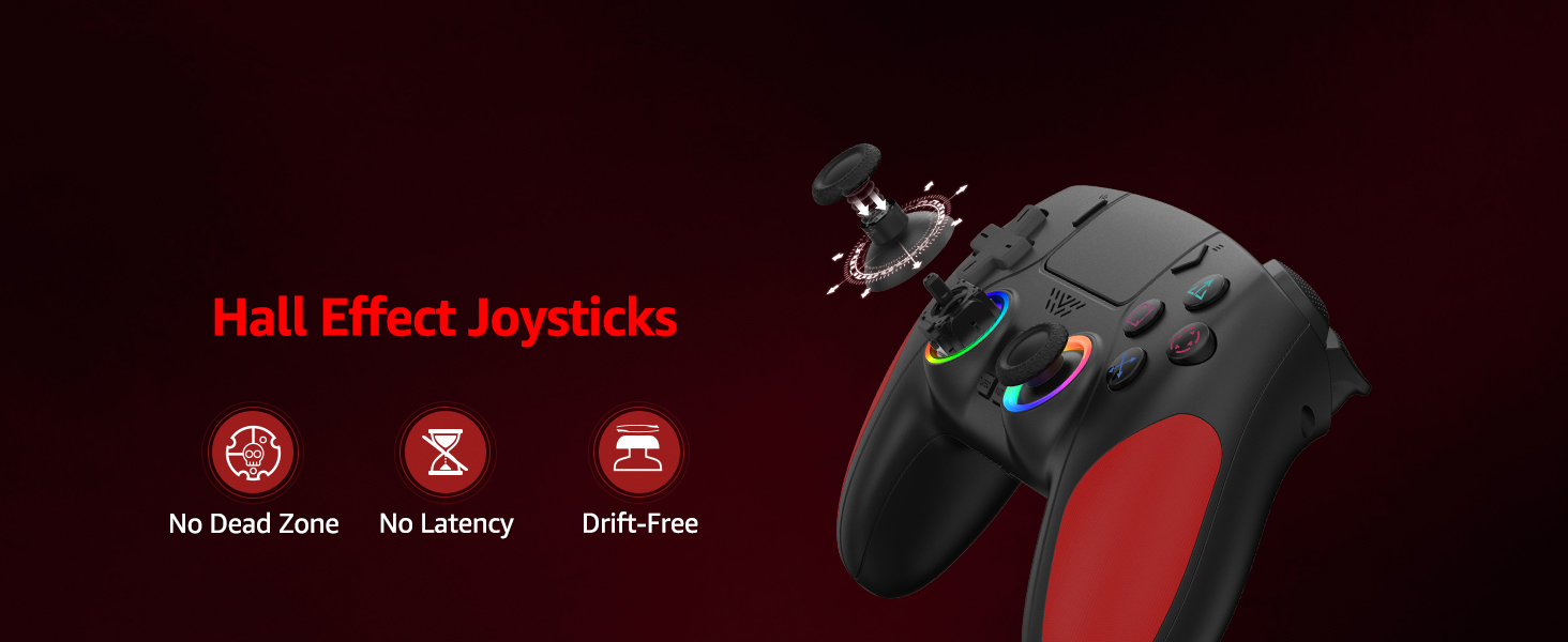 hall effect joysticks controller