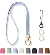 Stretchy Cute Lanyards for ID Badges, Thin Teacher Lanyard for Key, Long Neck Keychain ID Badge L...