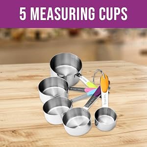5 measuring cups