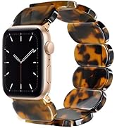 Heesch Tortoise Stretchy Watch Band Compatible with Apple Watch Serise Ultra/SE/8/7/6/5/4/3/2/1, ...
