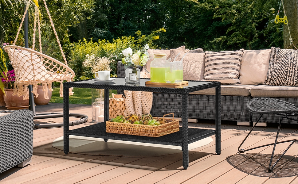 Outdoor Wicker Coffee TOutdoor Wicker Coffee Tableable