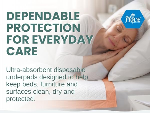 , Super Absorbent Adult Bed Pads for Incontinence, Bedding Protection, Prevents Leakage,