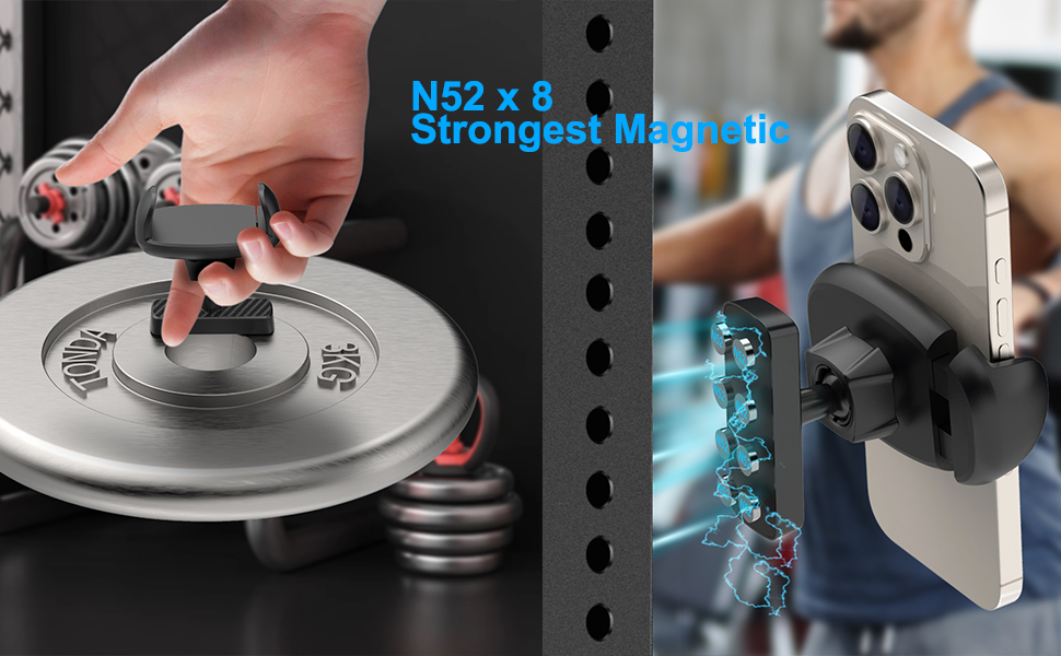 magnet phone holder for gym