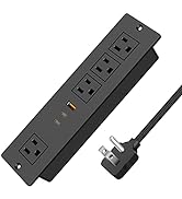 Recessed Power Strip, PD30W USB Fast Charging Power Socket, Plug in 4 Outlets & USB-A Ports & 2 U...
