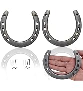 Sutfmwe Lucky Horseshoe Decoration, Cast Iron Horseshoe Wall Hanging, Symbol of Prosperity and Go...