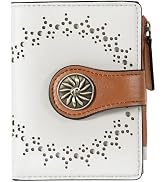 Tipmile Small Wallet for Women Bifold RFID Blocking Card Holder Leather Wallets with Zipper Coin ...