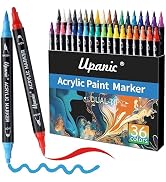 36 Paint Markers,Dual Tip Paint Pens With Dot Tip and Brush Tip for Rock Painting,Drawing & Art S...