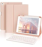 OPAKIT Keyboard Case for iPad Air-2 9.7 Inch 2014, 7-Color Backlit Detachable Wireless with Penci...