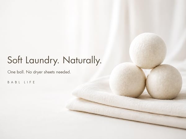 One ball. No dryer sheets needed.