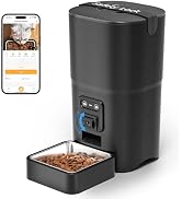 PAPIFEED Automatic Cat Feeder 6L 2.4G WiFi Smart Pet Feeder with Camera & Two-Way Audio, Adjustab...