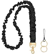 Hovmwey Scrunchie Teacher Lanyards for ID Badges Keys, Long Neck Key Lanyard Straps for Women Car...