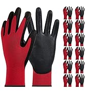 MIG4U PU Coated Work Gloves 6/12 Pairs Ultra-Thin Polyurethane Coating Safety Working Glove for M...