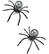 Mnyixsi Fashion Spider Pearl Earrings Studs for Women, Dark Elegance Gothic Punk Dainty Earrings,...