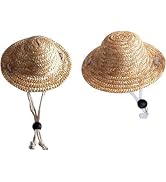 1Pc Novelty Summer Adjustable Pet Dog Outdoor Straw Hat Puppy Small Kitty Cat Sunhats Dog Hat