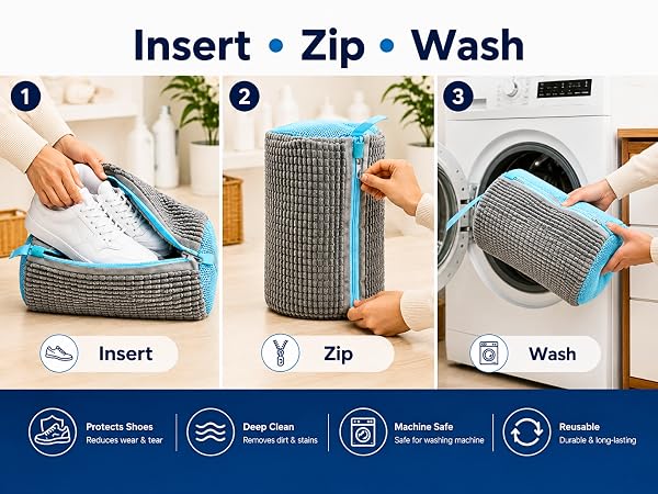 shoe washing bag