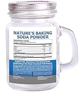 Organic Use Aluminum Free Baking Soda Bulk Supplement Powder in Mason Jar with Lid & Spoon - Food...