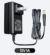 UL Listed 12V 1A 1000mA Power Supply Adapter, 6FT Long Cord, 12W 0.5A 0.8A 800mA 500mA AC/DC Swit...