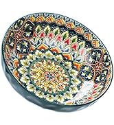 Ronanemon 75 Oz Serving Bowls,Bohemian Style Large Porcelain Dishes for Entertaining Parties,Big ...