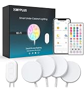 Smart Under Cabinet Lights, Ambiance Puck Lights Work with Alexa and Google Home,WiFi Controlled ...