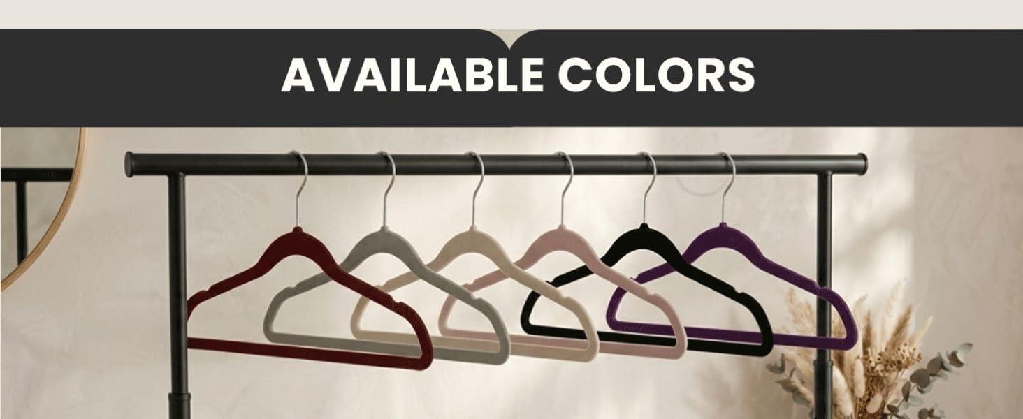 Multicolor Velvet Hangers