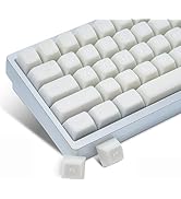 dagaladoo White Jade keycaps PBT,Ceramic Key caps Style,Translucent Keyboard keycaps Cute,SA Prof...
