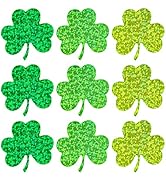 St. Patrick's Day Stickers 600 Pcs Laser Shamrock Stickers 1.5 Inch 3 Colors St. Patrick's Sticke...