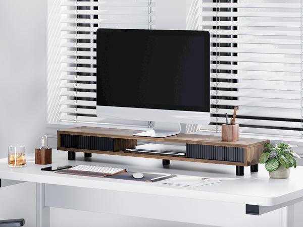42.5inch Long Monitor Stands Riser for 2 Monitors