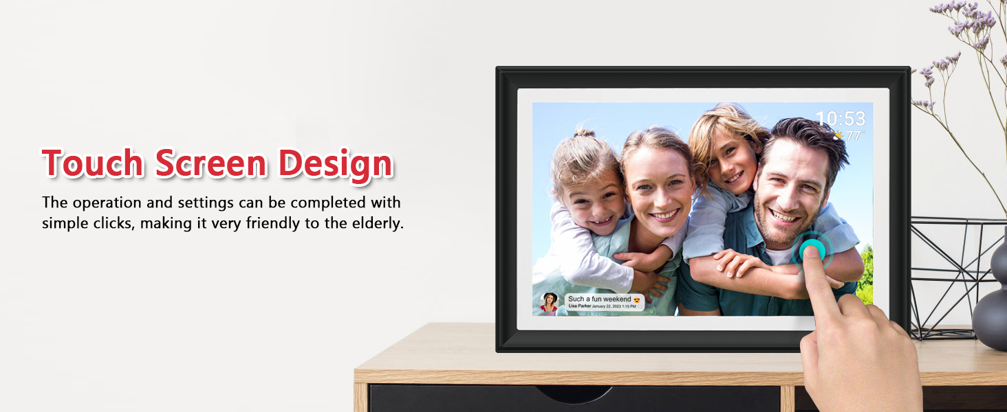 FRAMEO 10.1 Inch WiFi Digital Picture Frame Digital Photo Frame