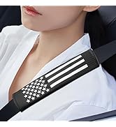 Elegananccy 2PCS Car Seat Belt Covers Pads with American USA Flag, Soft Seatbelt Cushions for Com...
