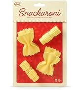 Genuine Fred SNACKARONI Pasta Bag Clips, Set of 4, Two Styles Farfalle and Rigatoni, Squeeze and ...