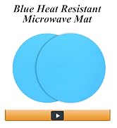 Silicone Microwave Mat 12 Inch, Non Stick Turntable Safe Baking Mat for Kitchen, BPA Free Multi P...