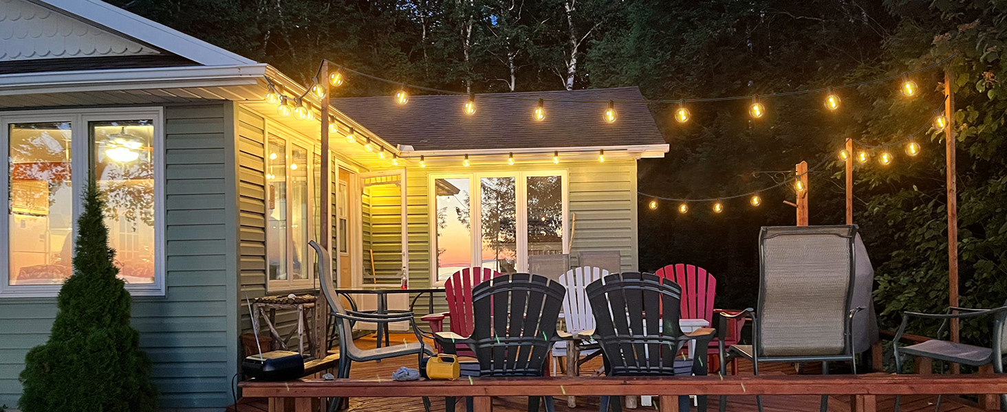 outdoor cafe lights