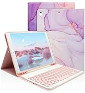 LAMA Wireless Keyboard Case for iPad 10.2" 9th 8th 7th Generation, Detachable Bluetooth Keyboard ...