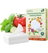 YUCO Fruit and Vegetable Wash Sheets, Easy & Quick Effective Removes Wax,Oil,Dirt,Harmful Chemica...