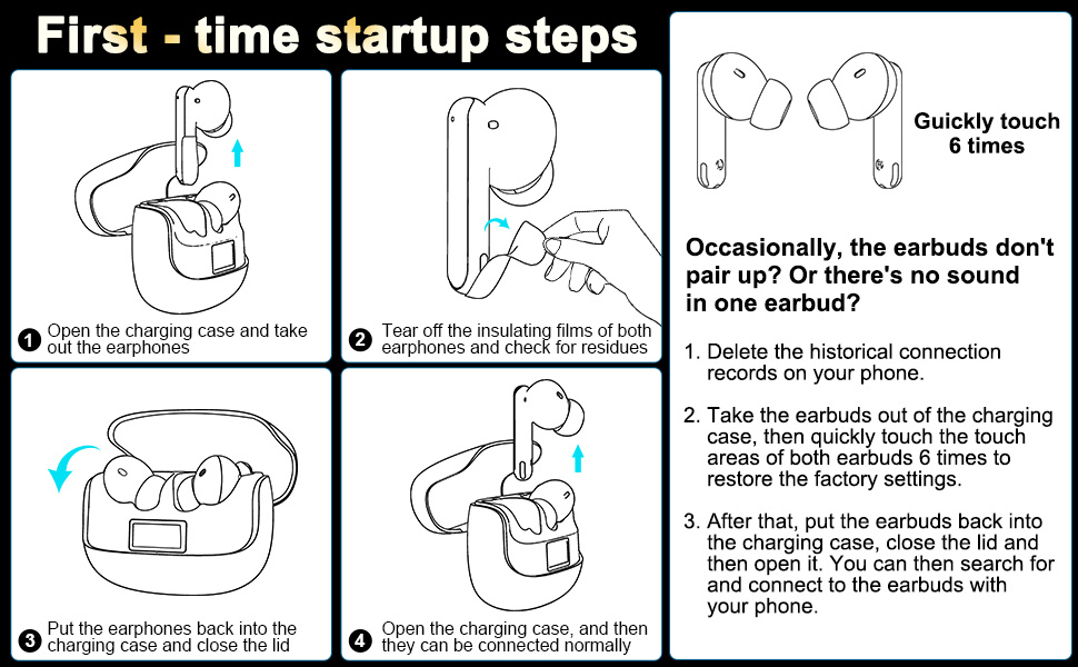 First-time startup steps