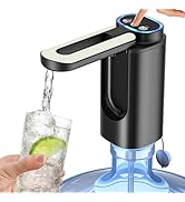 3 Mode Foldable Nozzle 5 Gallon Water Dispenser, Water Bottle Pump for 5 Gallon, Portable Electri...
