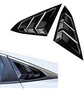 MOXRUQ 2 PCS Civic Rear Side Window Louver Decorative Covers, Racing Style Rear Air Vent Window L...