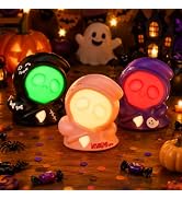 Grim Reaper Night Light, Halloween Decorations, Friction Powered Pull Back | 3 Pack, Summerween P...