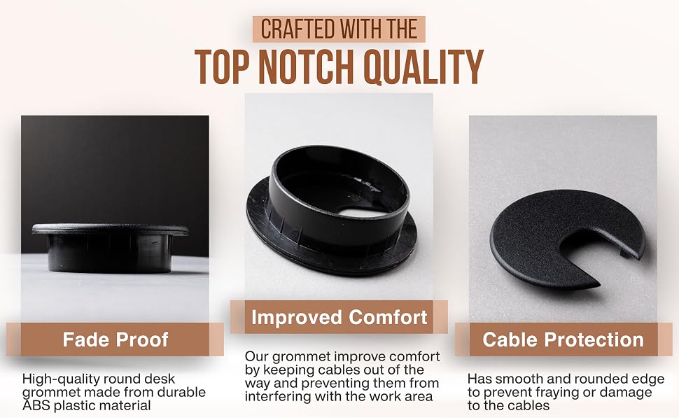 desk cord grommet,desk grommet black,desk cord hole,2 desk grommet,grommet hole cover