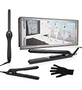 Brilliance New York - Trio Flat and Curling Irons Set: 1.25" Diamond and Ceramic Flat Iron + 1/2"...